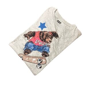 Levis Skateboarding Bear T-Shirt Print Boys Size M 10-12 Streetwear See Details